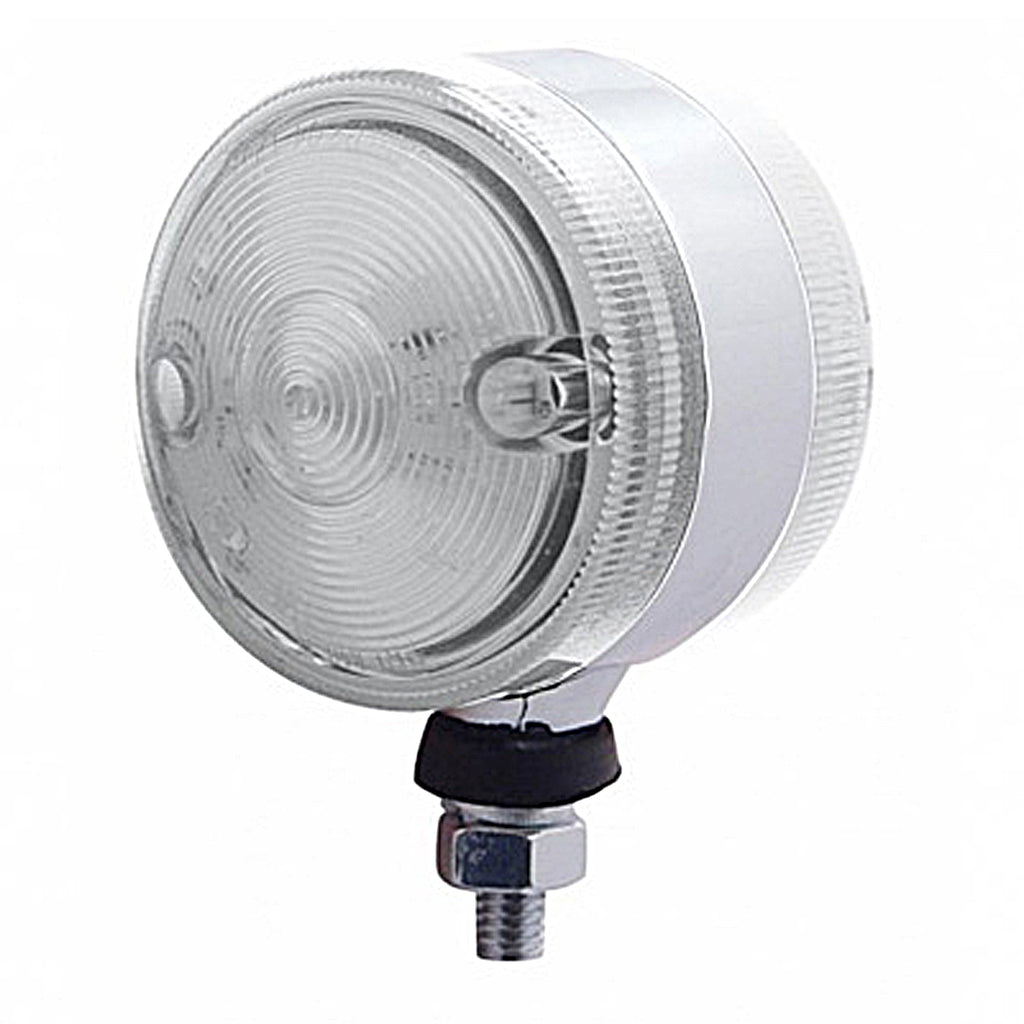 15 LED 3" Double Face Light - Amber & Red LEDs (Clear Lens)