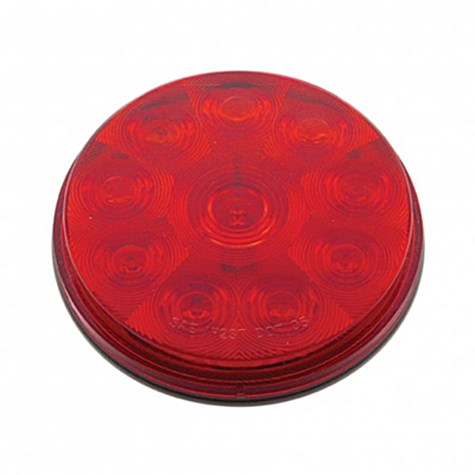 United Pacific - 10 LED 4" Round Stop, Turn & Tail Light - Red LEDs (Red Lens)