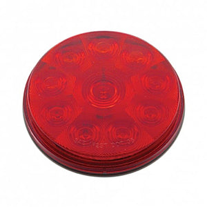United Pacific - 10 LED 4" Round Stop, Turn & Tail Light - Red LEDs (Red Lens)