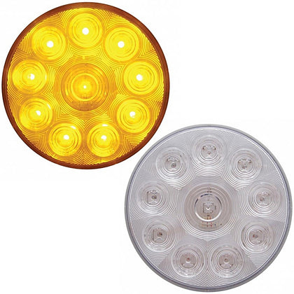 United Pacific - 10 LED 4" Turn Signal Light - Amber LEDs (Amber or Clear Lens)
