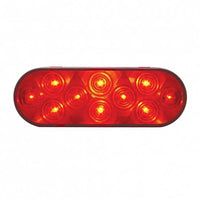 United Pacific - 10 LED 6" Oval Stop, Turn & Tail Light - Red LEDs (Red or Clear Lens)