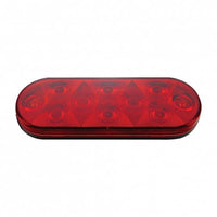 United Pacific - 10 LED 6" Oval Stop, Turn & Tail Light - Red LEDs (Red or Clear Lens)