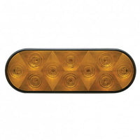 United Pacific - 10 LED 6" Oval Turn Signal Light - Amber LEDs (Amber or Clear Lens)