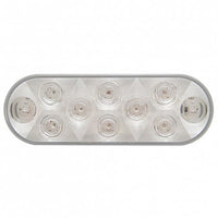 United Pacific - 10 LED 6" Oval Stop, Turn & Tail Light - Red LEDs (Red or Clear Lens)