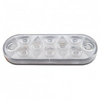 United Pacific - 10 LED 6" Oval Stop, Turn & Tail Light - Red LEDs (Red or Clear Lens)