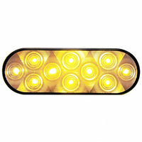 United Pacific - 10 LED 6" Oval Turn Signal Light - Amber LEDs (Amber or Clear Lens)