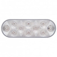 United Pacific - 10 LED 6" Oval Turn Signal Light - Amber LEDs (Amber or Clear Lens)