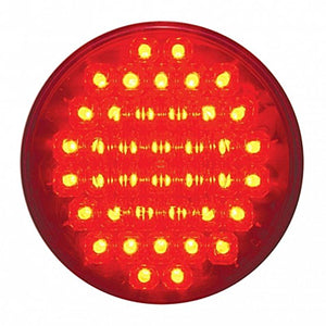 40 LED 4" Round Stop, Turn & Tail Light - Red LEDs (Red or Clear Lens)