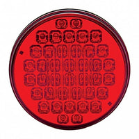 40 LED 4" Round Stop, Turn & Tail Light - Red LEDs (Red or Clear Lens)