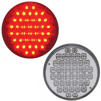40 LED 4" Round Stop, Turn & Tail Light - Red LEDs (Red or Clear Lens)