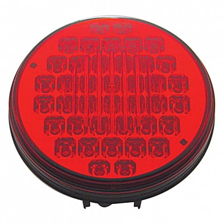 40 LED 4" Round Stop, Turn & Tail Light - Red LEDs (Red or Clear Lens)