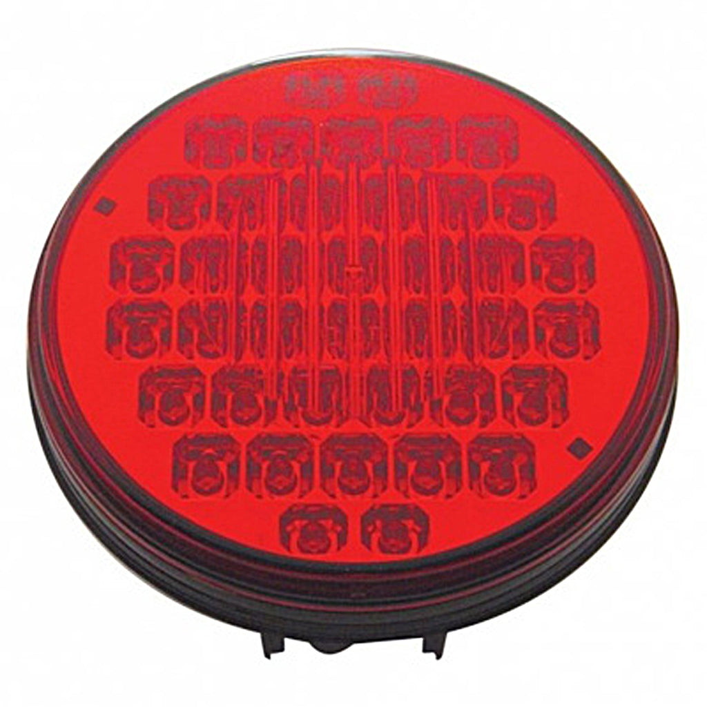 40 LED 4" Round Stop, Turn & Tail Light - Red LEDs (Red or Clear Lens)