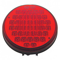 40 LED 4" Round Stop, Turn & Tail Light - Red LEDs (Red or Clear Lens)