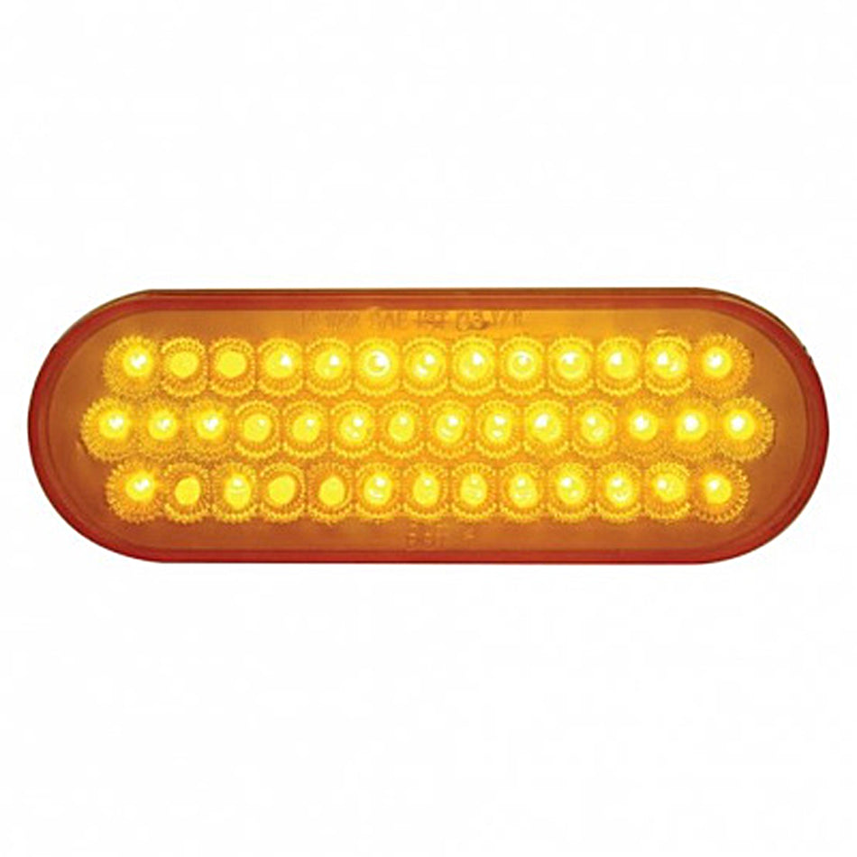 40 LED Oval Turn Signal Light - Amber LEDs (Amber Lens)