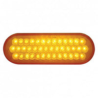 40 LED Oval Turn Signal Light - Amber LEDs (Amber Lens)