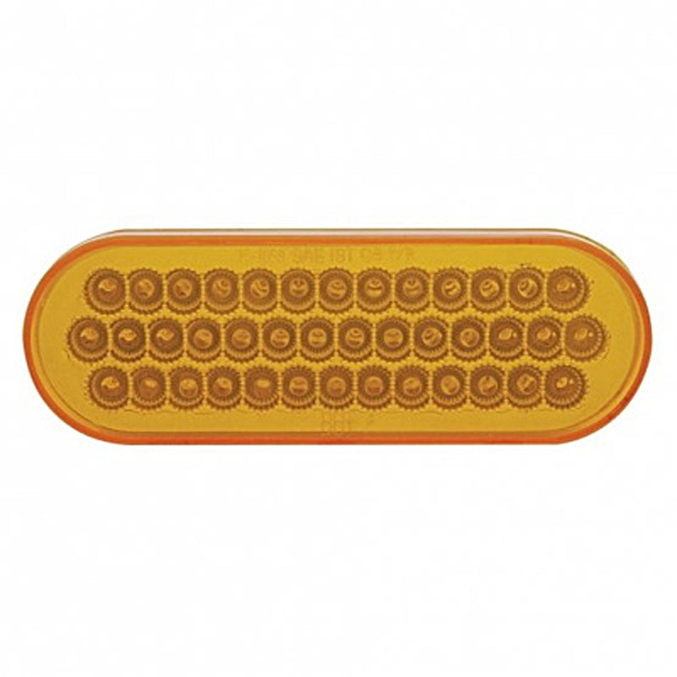 40 LED Oval Turn Signal Light - Amber LEDs (Amber Lens)