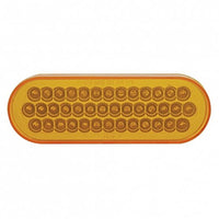 40 LED Oval Turn Signal Light - Amber LEDs (Amber Lens)