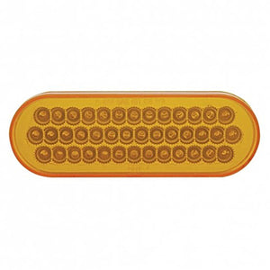 40 LED Oval Turn Signal Light - Amber LEDs (Amber Lens)