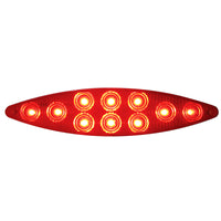 10 LED "Cat's Eye" Stop, Turn & Tail Light - Red LEDs (Red Lens)