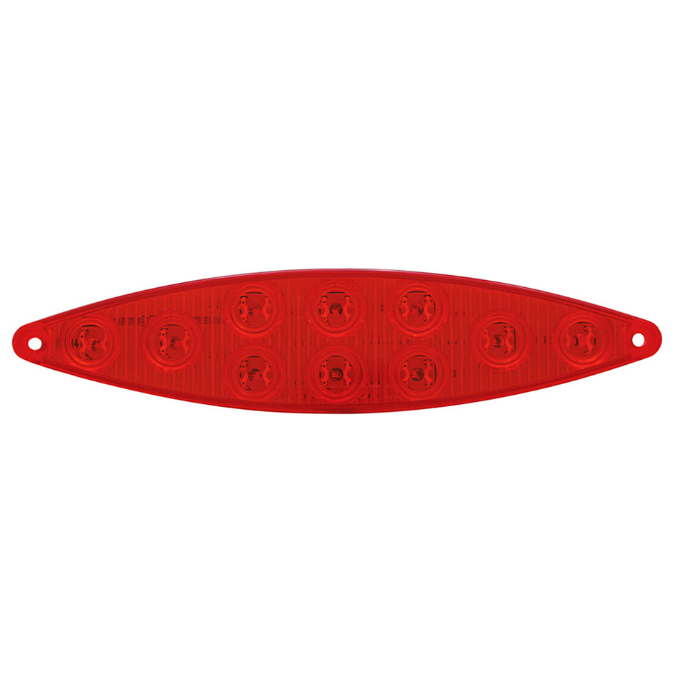 10 LED "Cat's Eye" Stop, Turn & Tail Light - Red LEDs (Red Lens)