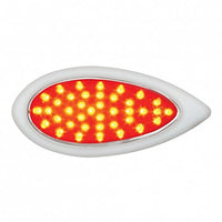 39 LED "Teardrop" Stop, Turn & Tail Light With Plastic Bezel - Red LEDs (Red Lens)