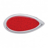 39 LED "Teardrop" Stop, Turn & Tail Light With Plastic Bezel - Red LEDs (Red Lens)