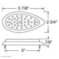 39 LED "Teardrop" Stop, Turn & Tail Light With Plastic Bezel - Red LEDs (Red Lens)