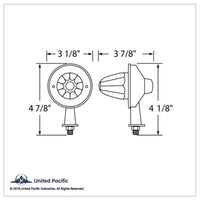 13 LED 1-1/8" or 2-1/8" Arm Watermelon Honda Light Kit - Amber LEDs (Amber Lens)