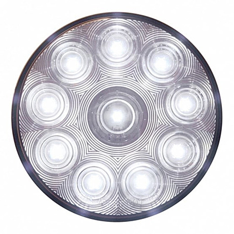 10 LED 4 "Auxiliary/Utility Light - White LEDs (Clear Lens) - Berube's Truck Accessories