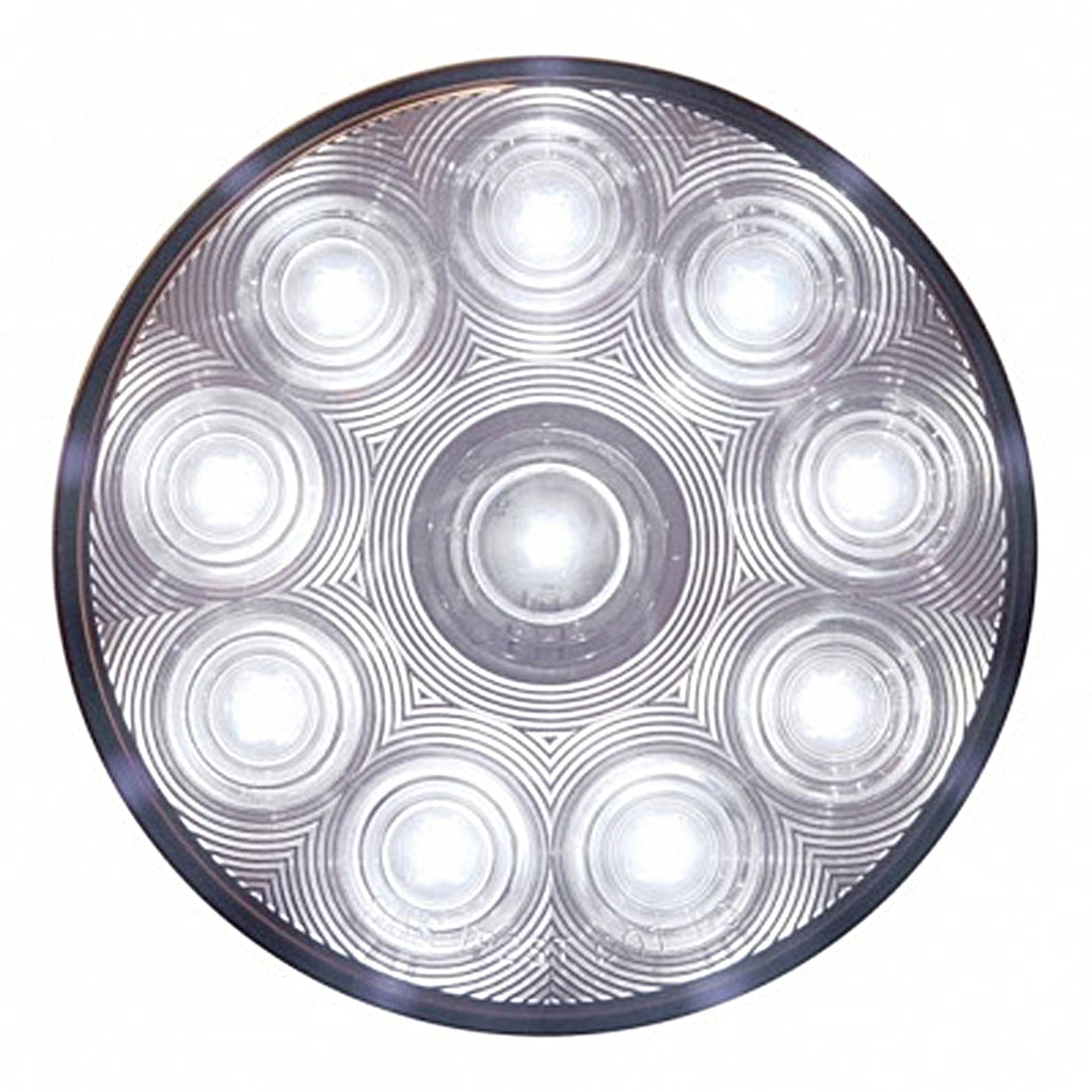 10 LED 4 "Auxiliary/Utility Light - White LEDs (Clear Lens)