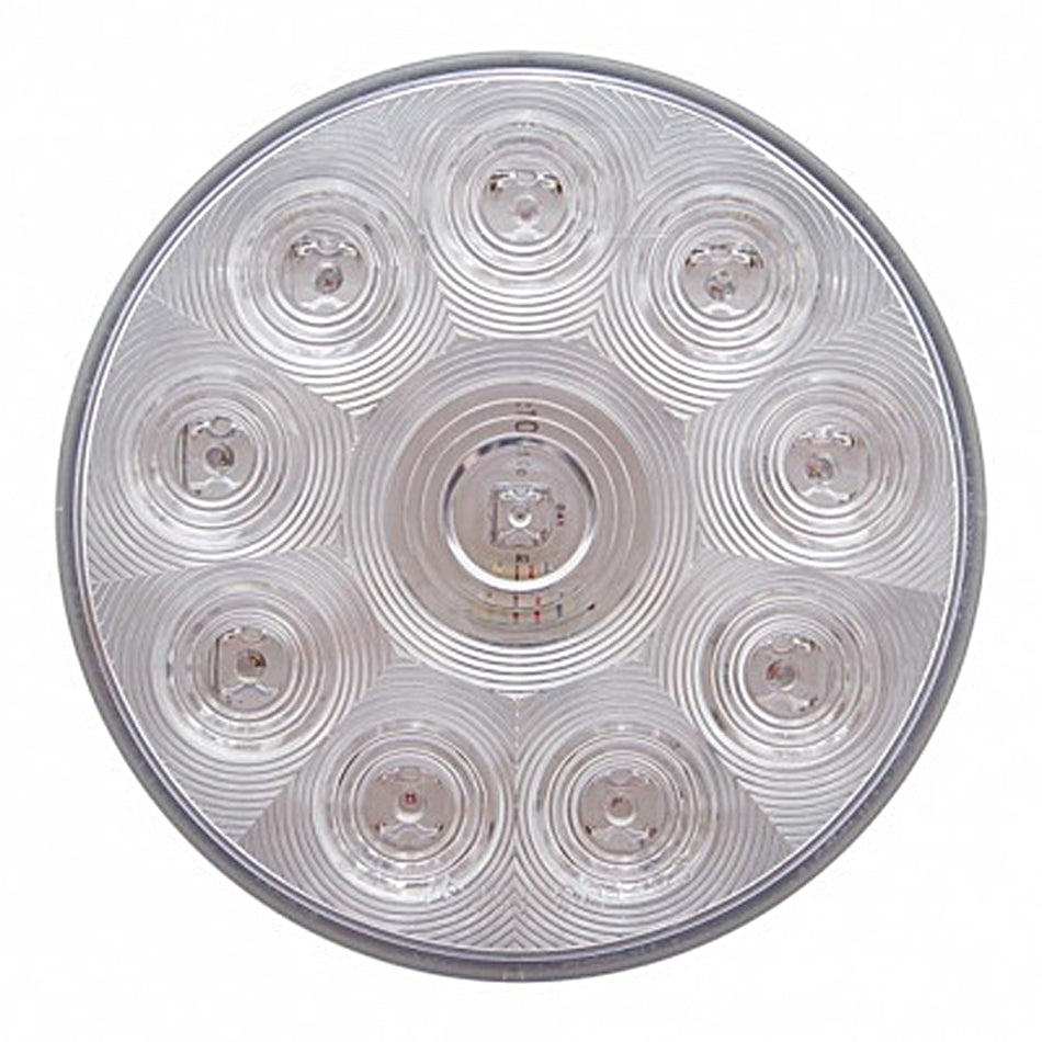 10 LED 4 "Auxiliary/Utility Light - White LEDs (Clear Lens) - Berube's Truck Accessories
