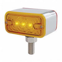 6 LED Double Face Light - T-Mount - Amber & Red LEDs (Amber & Red or Clear Lens)