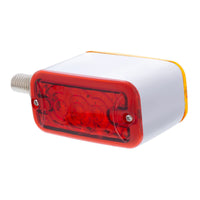 6 LED Single Function Double Face Light - Horizontal Mount - Amber & Red LEDs (Amber & Red or Clear Lens)