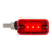 6 LED Single Function Double Face Light - Horizontal Mount - Amber & Red LEDs (Amber & Red or Clear Lens)