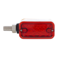 6 LED Single Function Double Face Light - Horizontal Mount - Amber & Red LEDs (Amber & Red or Clear Lens)
