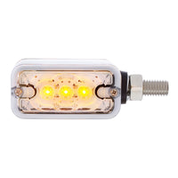 6 LED Single Function Double Face Light - Horizontal Mount - Amber & Red LEDs (Amber & Red or Clear Lens)