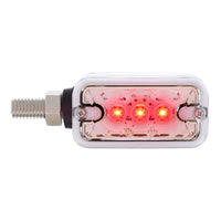 6 LED Single Function Double Face Light - Horizontal Mount - Amber & Red LEDs (Amber & Red or Clear Lens)