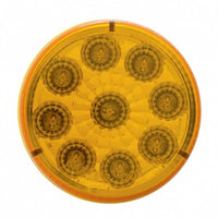 9 LED 2" Round Reflector Clearance/Marker Light - Amber or Red LEDs (Amber, Red or Clear Lens)