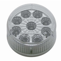 9 LED 2" Round Reflector Clearance/Marker Light - Amber or Red LEDs (Amber, Red or Clear Lens)