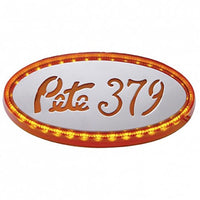 32 LED Large Emblem Light For Peterbilt - Amber LEDs (Amber Lens)