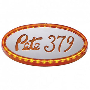 32 LED Large Emblem Light For Peterbilt - Amber LEDs (Amber or Clear Lens)