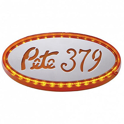 32 LED Large Emblem Light For Peterbilt - Amber LEDs (Amber Lens)