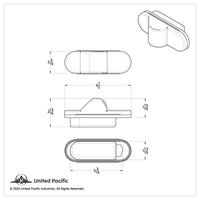 8 LED Mid-Trailer Turn Signal Light - Amber LEDs (Amber Lens)