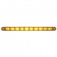 10 LED 9" Turn Signal Light Bar - Amber or Red LEDs (Amber, Red or Clear Lens)