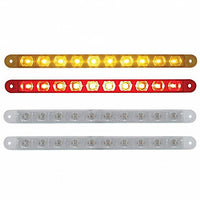 10 LED 9" Turn Signal Light Bar - Amber or Red LEDs (Amber, Red or Clear Lens)