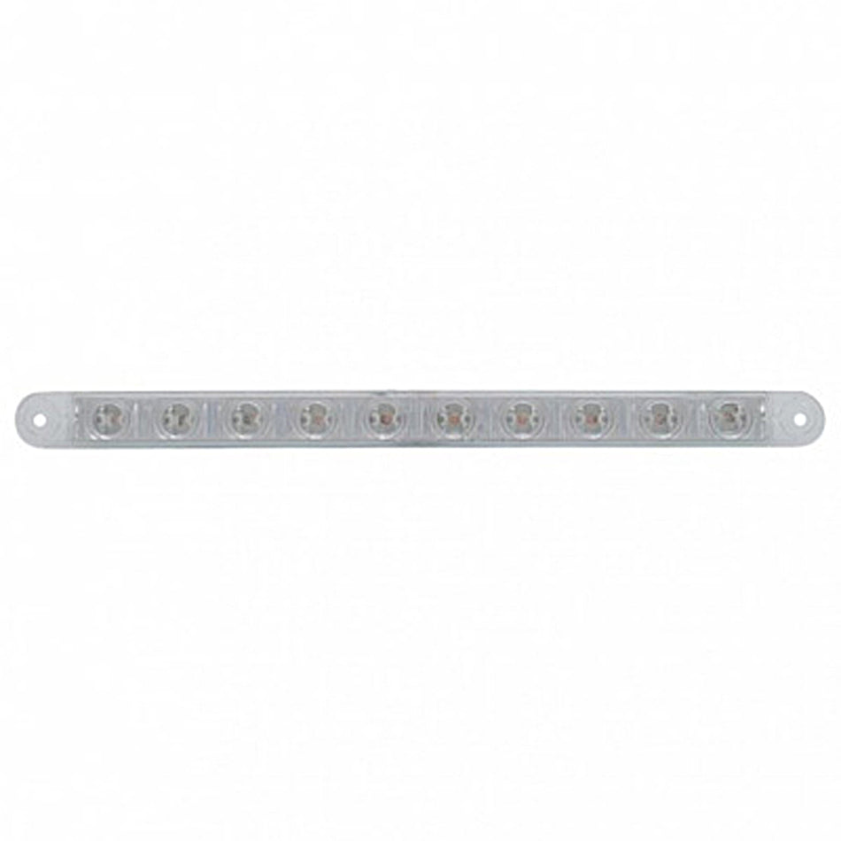 10 LED 9" Turn Signal Light Bar - Amber or Red LEDs (Amber, Red or Clear Lens)