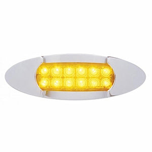 12 LED Maverick Light (Clearance/Marker) With Reflector - Amber LEDs (Amber or Clear Lens)