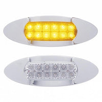 12 LED Maverick Light (Clearance/Marker) With Reflector - Amber LEDs (Amber or Clear Lens)