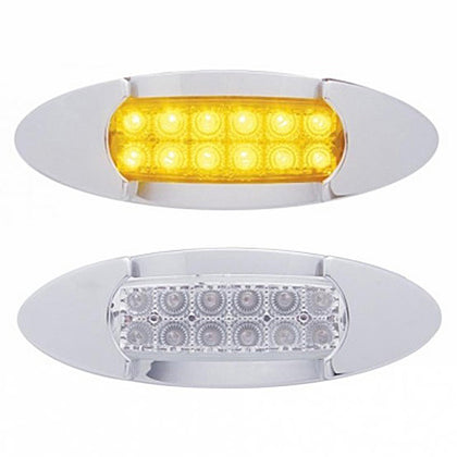 12 LED Maverick Light (Clearance/Marker) With Reflector - Amber LEDs (Amber or Clear Lens)