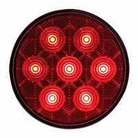 7 LED 4" Round Competition Series Stop, Turn & Tail Light - Red LEDs (Red or Clear Lens)